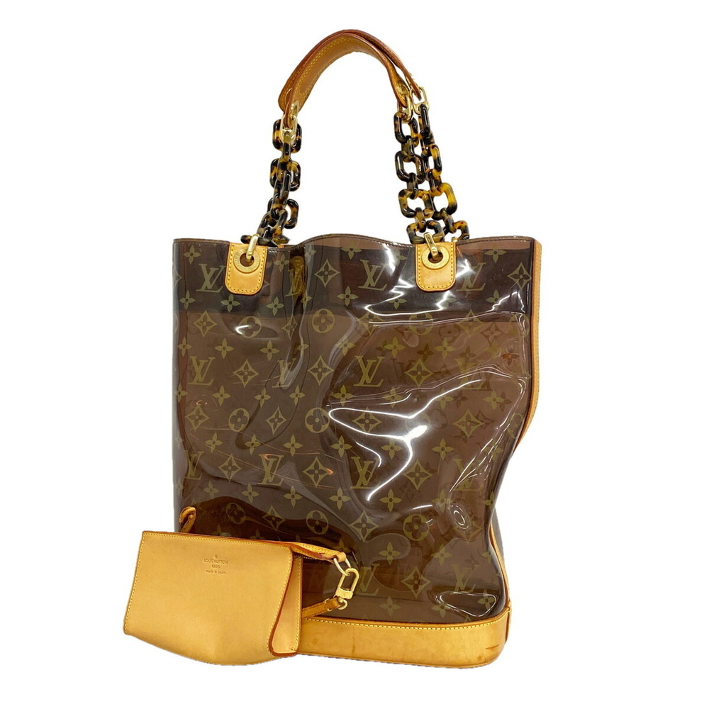 Louis Vuitton Monogram Vinyl Cabas Ambre MM Tote Bag M92501 Brown (Women's)